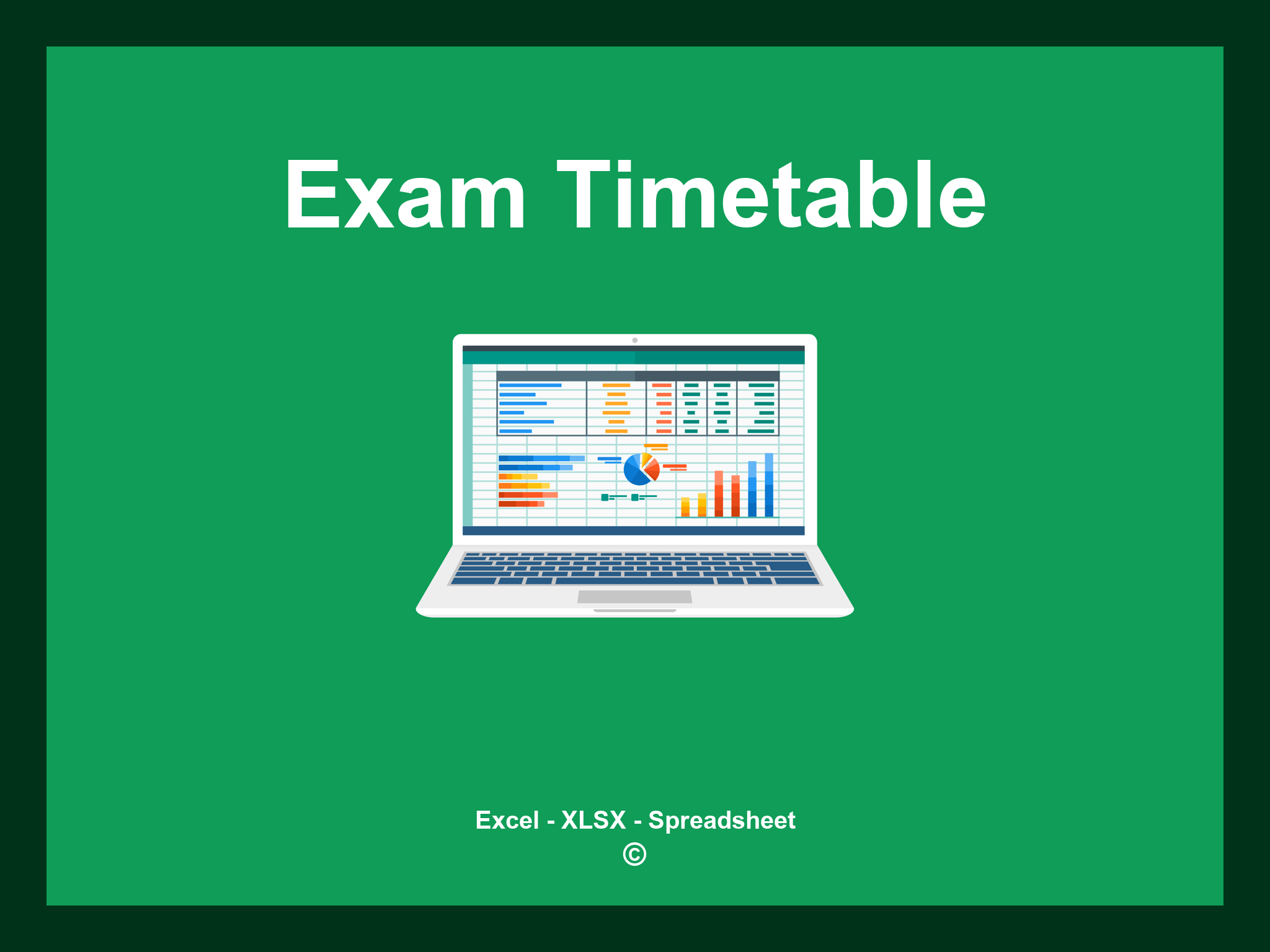 Exam Timetable Template Excel